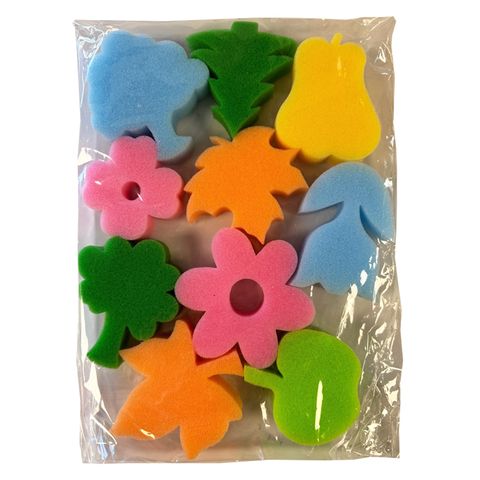 SPONGE PAINTING SET PLANTS 10PC