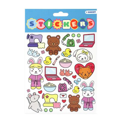 STICKERS SLEEP OVER FUN 15X17CM