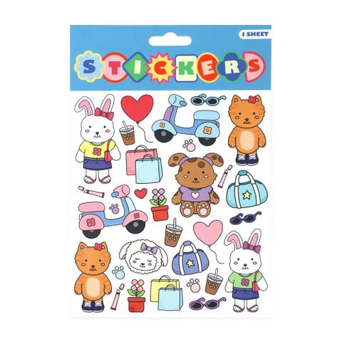 STICKERS GIRLS DAYS OUT FUN 15X17CM