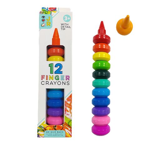 *FINGER CRAYONS 12 PCS