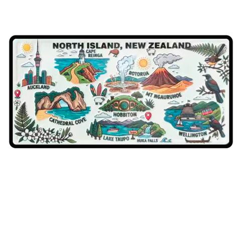 MAGNET LICENCE PLATE SMALL - NORTH ISLAND 12X6CM
