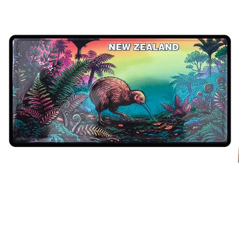 MAGNET LICENCE PLATE SMALL - KIWI IN THE BUSH 12X6CM