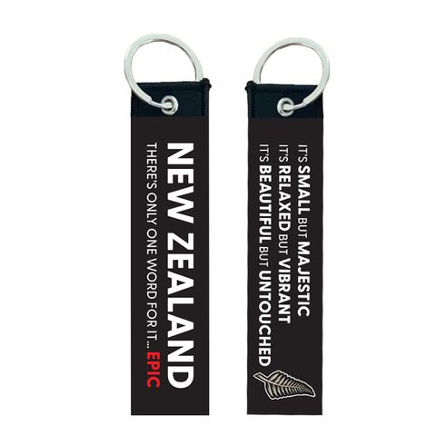 KEYRING WOVEN - NZ IS EPIC 13CM