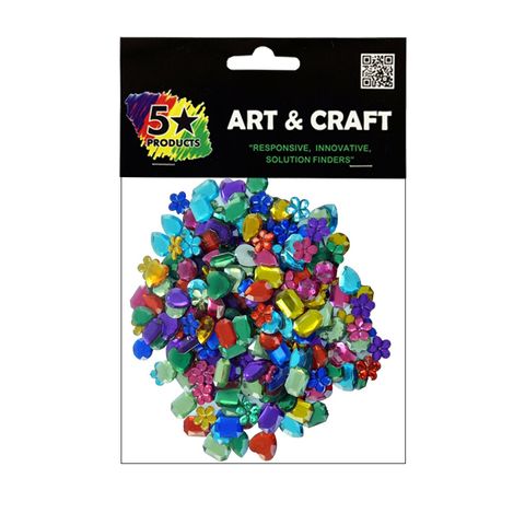 RHINESTONES&nbsp; ASSTD SHAPES & SIZES 25GM