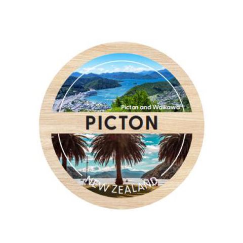 *MAGNET PICTON ROUND WOODEN 70 MM