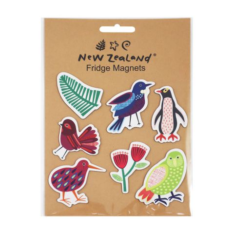 MAGNETS NZ BIRD LIFE 7PCS 5-6CM EACH