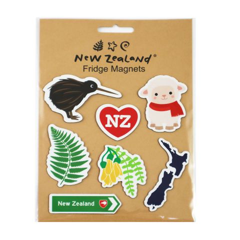 MAGNETS NZ KIWIANA 7PCS 5-6CM