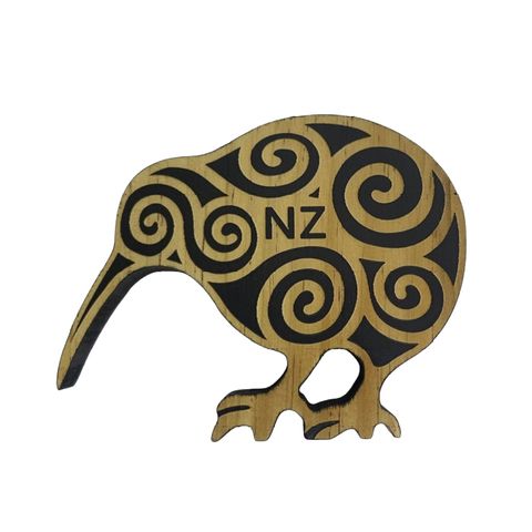 KIWI KORU DECO PINE WOOD 9CM