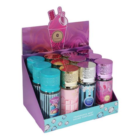 VV LOVE FRAGRANCE MISTS 4ASST 100ML