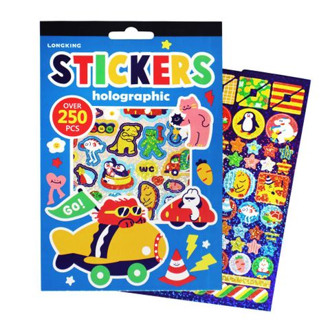 LK STICKER PAD HOLOGRAPHIC GO! 250PCS 21X14CM