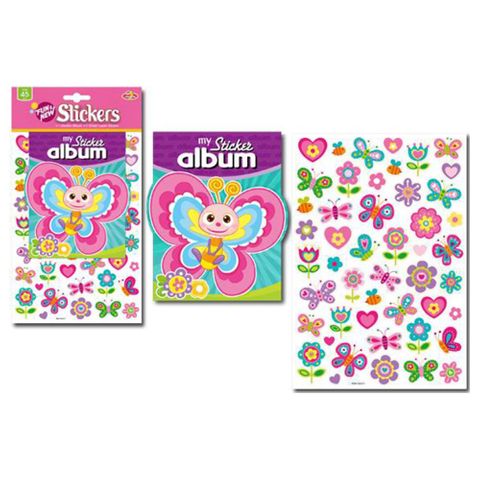 LK STICKER ALBUM BUTTERFLIES & FLOWERS 235 X 160MM