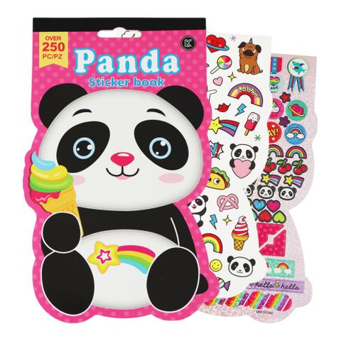 LK STICKER PAD PANDA FUN 250PCS 4SHTS