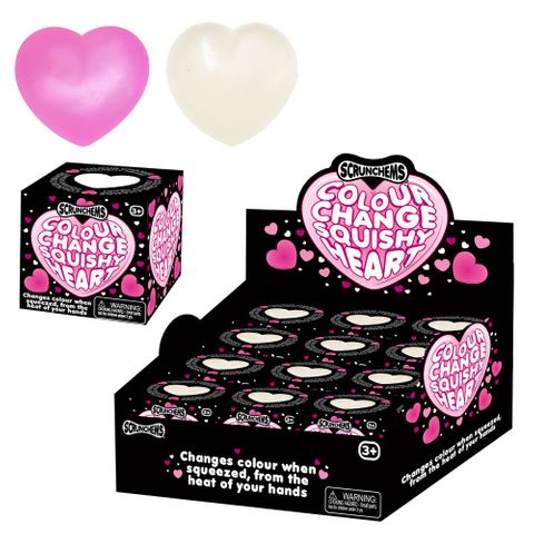 SCRUNCHEMS COLOUR CHANGE HEART 7CM