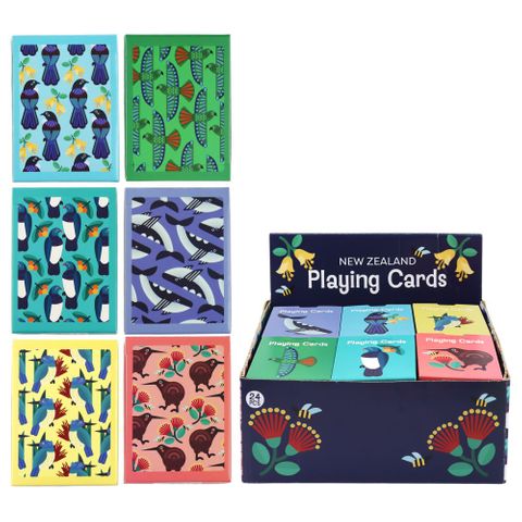 PLAYING CARDS NZ PRETTY KIWIANA PATTERNS 6ASST