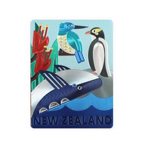 MAGNET NZ FOIL KIWIANA COASTAL 75X55MM