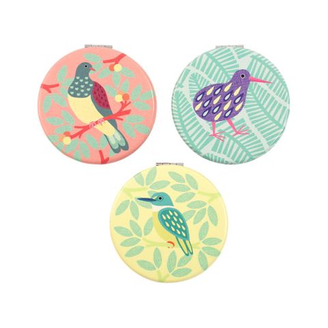 COSMETIC MIRROR NZ PASTEL KIWIANA 72MM 3ASST