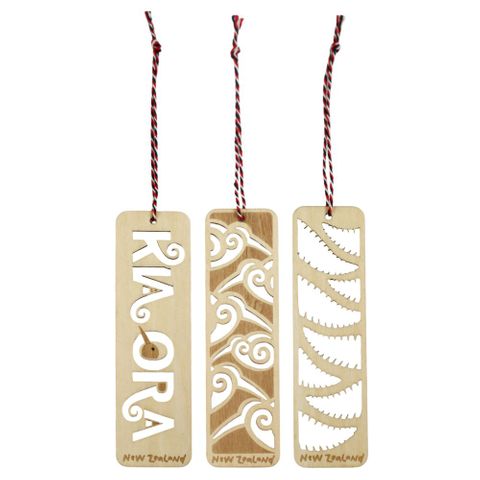 BOOKMARK NZ LASER CUT+ETCHED 3ASST DESIGNS