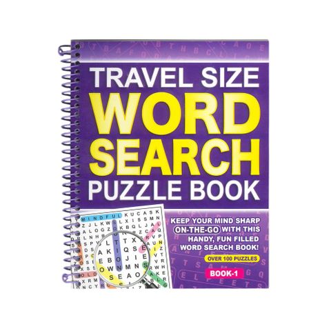 WORD SEARCH PUZZLE BOOK SPIRAL 120PG 147X185MM