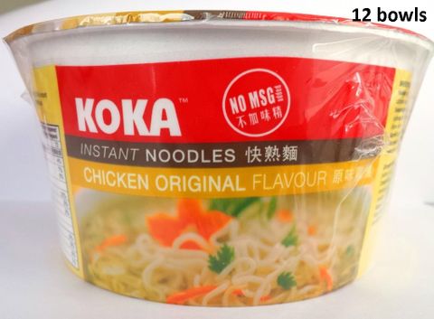 KOKA NO MSG CHICKEN NOODLES BOWL 90G