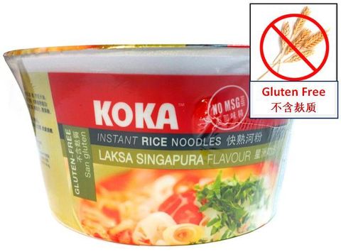 KOKA NO MSG LAKSA SILK RICE NOODLES BOWL 70G