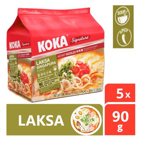 KOKA NOMSG NOODLE MULTIPACK5 LAKSA 450G