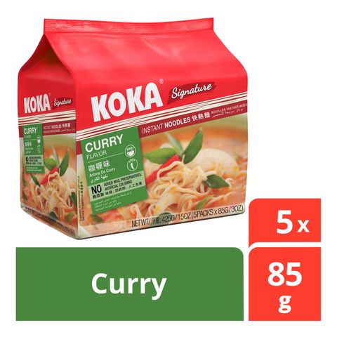 KOKA NOMSG NOODLE MULTIPACK5 CURRY 425G