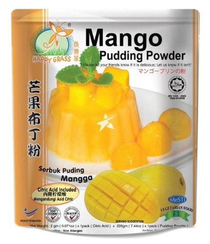 HAPPY GRASS MANGO PUDDING POWDR 220G