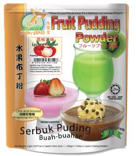 HAPPY GRASS LYCHEE PUDDING POWDR 220G