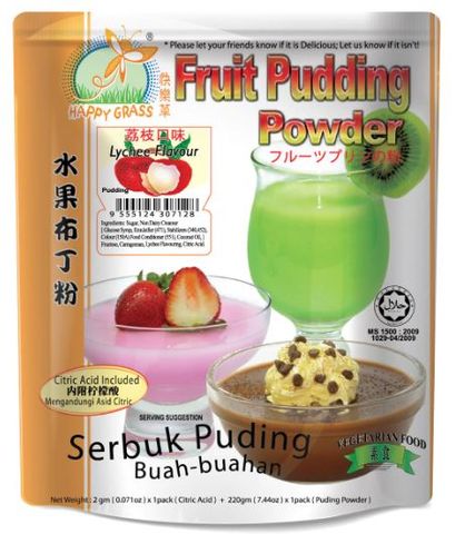 HAPPY GRASS LYCHEE PUDDING POWDR 220G