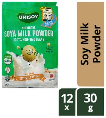 UNISOY ORGANIC SOYMILK PWDR SUGAR (GREEN) 360G