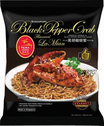 PRIMA TASTE BLACK PEPPER CRAB LAMIAN NOODLES 185G