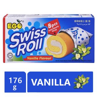 EGO SWISS ROLL VANILLA (8PACK)