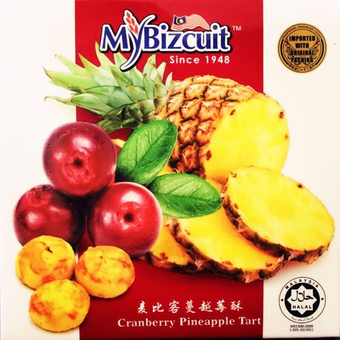 MYBIZCUIT 108 CRANBERRY PINEAPPLE TART 108G