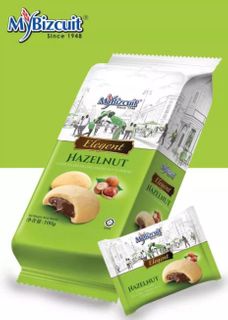 MYBIZCUIT ELEGANT HAZELNUT COOKIES CHOCOFILL 100G