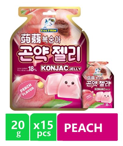 CAPT DOLPHIN KONJAC JELLY PEACH 20GX15PCS