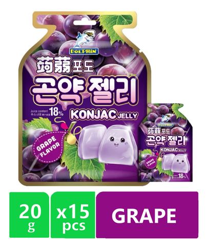 CAPT DOLPHIN KONJAC JELLY GRAPE 20GX15PCS