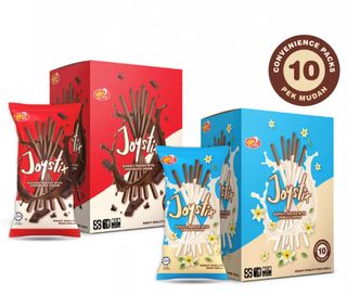 WIN2 JOYSTIX BISCUIT CHOCO(300G) 10 PACKS/TRAY