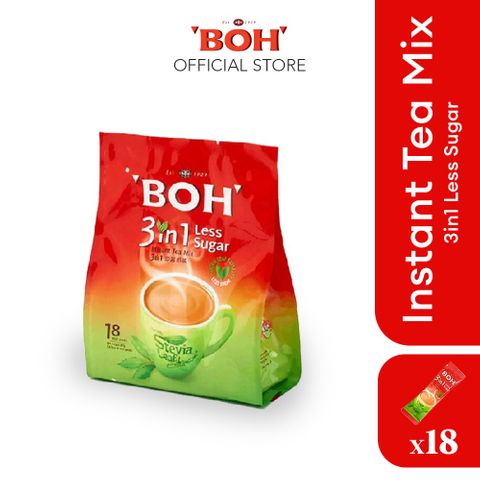 BOH 3-IN-1 INSTANT TEA MIX ORIG LESS SUG (16.5G X1