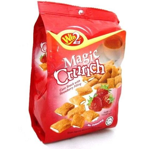 WIN2 MAGIC CRUNCH CORN STRAWBERRY SNACK 60G