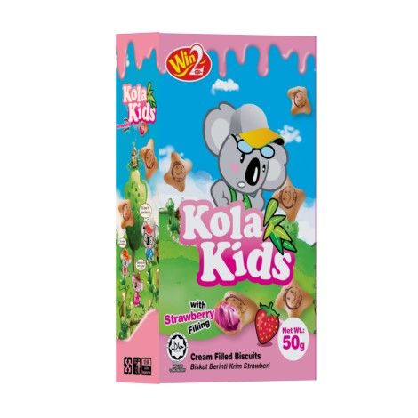 WIN2 KOLA KIDS STRAWB FILLED BISCUIT SINGLE (50G)