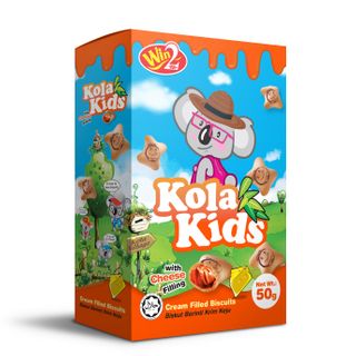 WIN2 KOLA KIDS CHEESE FILLED BISCUIT (50G)