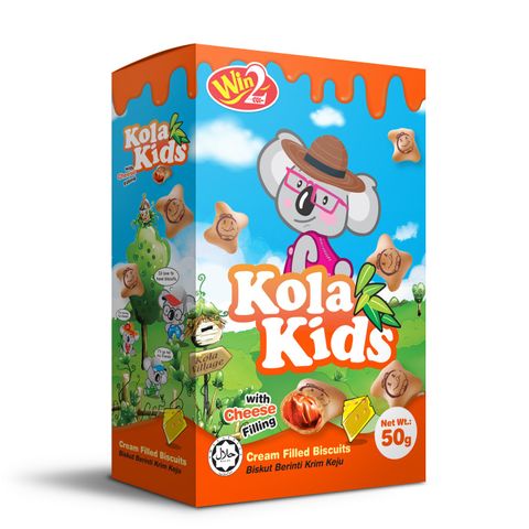 WIN2 KOLA KIDS CHEESE FILLED BISCUIT (50G)