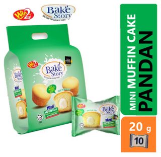 WIN2 BAKE MUFFIN CAKE PANDAN CREAM (20GX10) BAG