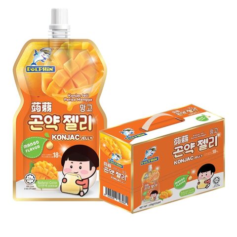 CAPT DOLPHIN KONJC JELLY DRINK MANGO (130G)