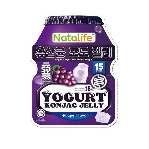 NATALIFE KONJAC JELLY GRAPE YOGURT (20GX15S)