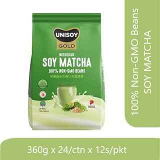 UNISOY ORGANIC SOY MATCHA PWDR 360G (24/CTN)