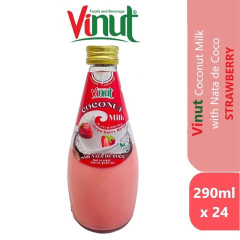 VINUT COCONUT MILK W NDC-STRAWBERRY 290ML