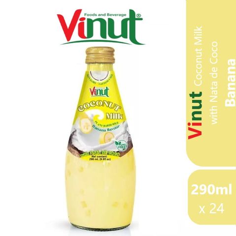 VINUT COCONUT MILK W JELLY-BANANA 290ML (24/CTN)