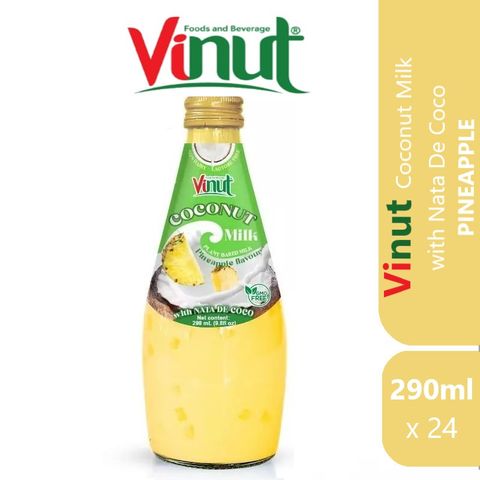 VINUT COCONUT MILK W JELLY-PINEAPPLE 290ML (24/CTN