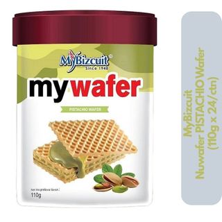 MYBIZ NUWAFER PISTACHIO WAFER 110G (24/CTN)